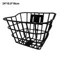 High Quality Easy To Install Bicycle Rear Basket Metal Fixed Durable Bike Rear Basket Adjustable Black Backpack Storage Children's Folding Bike Accessories. 