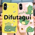 Difutagui For Apple iPhone X Case iPhone XR Cute Dinosaur Cartoon Cover Soft Silicone Phone Case For iPhone XS Max iPhoneX iPhoneXR Bumper. 