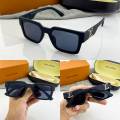 LOUIS VUTTON 88082 Brand Vintage Matte Black Frame Sunglasses Summer Luxury Ocean Lens Sun Glasses UV Protection Eyewear for Men/Branded glass- For Men. 