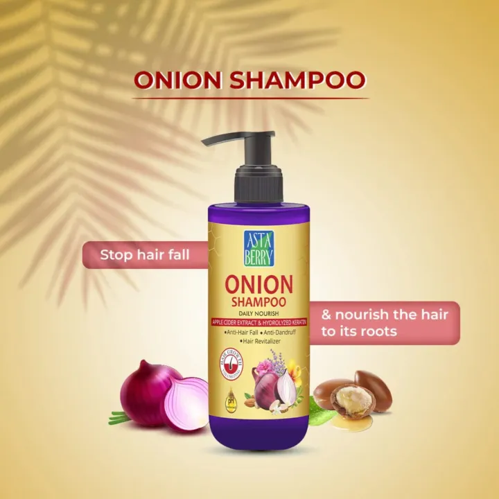 Astaberry Daily Nourish Onion Shampoo 300 Ml