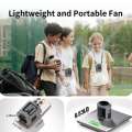 Mini Portable Waist 5000mAh Hanging Neck Fan 4 Speeds 13000RPM Strong Wind with Power Bank LED Lighting for Outdoor Working. 