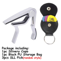 5pcs/Set Universal String Instrument Accessories, Metal Capo with PU Storage Bag & Picks for Guitar, Ukulele,. 