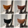 Fashion Crossbody Bag Croissant Shoulder Bag Brown Solid Color Matte PU Dumplings Bag Small Pack Students. 