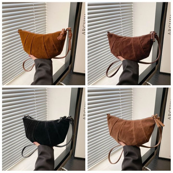 Fashion%20Crossbody%20Bag%20Croissant%20Shoulder%20Bag%20Brown%20Solid%20Color%20Matte%20PU%20Dumplings%20Bag%20Small%20Pack%20Students%20-%20Image%202