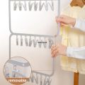 Hanging space hanger multi-functional double-layer single hanger sock dry storage box underwear hit new style/wardrobe windproof saving drying rack underwear. 