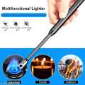 USB Rechargeable Lighter, Rechargeable Electric Gas Lighter Plasma Flameless Windproof USB Lighter 360° Flexible Neck Arc to Light Puja Lamps, Gas Stove, Candles. 