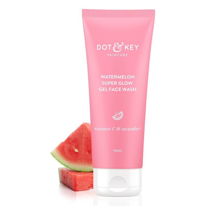 DOT & KEY Watermelon Super Glow Gel Face Wash With Vitamin C & Cucumber ...