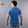 JUJU Wears Blue Melange Colour Boudha Printed Cotton Tshirt For Unisex. 