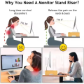 Try Once you won't Regret | Miracles' Ergonomic Monitor Stand – Tabletop Computer Riser – Sleek Desk Riser for Home & Office, Good for Cable Management. 
