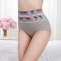 High Waist Body Shaper Briefs Panties Women's Sexy Underwear Slimming Pants Comfortable Underpants Cotton Striped Panties. 