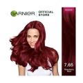 Garnie Color Naturals Creme Hair Color - 7.65 Raspberry Red (55ml+50g). 