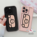 Pink Cute Pig Head Couple Graffiti Cover Compatible For IPhone 11 15 14 13 12 Pro Max 7Plus XR XS Max X 15 7 6s 6 8 Plus SE 2020 Angel Eye Soft Case. 
