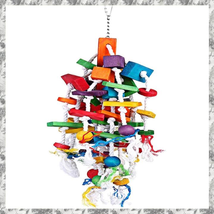 CGearuppt Bird Chewing Toy Large Medium Parrot Cage Bite Toys African ...
