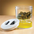 ARELENE Wet and Dry Dispenser, Hourglass Jar Cucumber Container for Kitchen Food Juice Separation Tool New. 