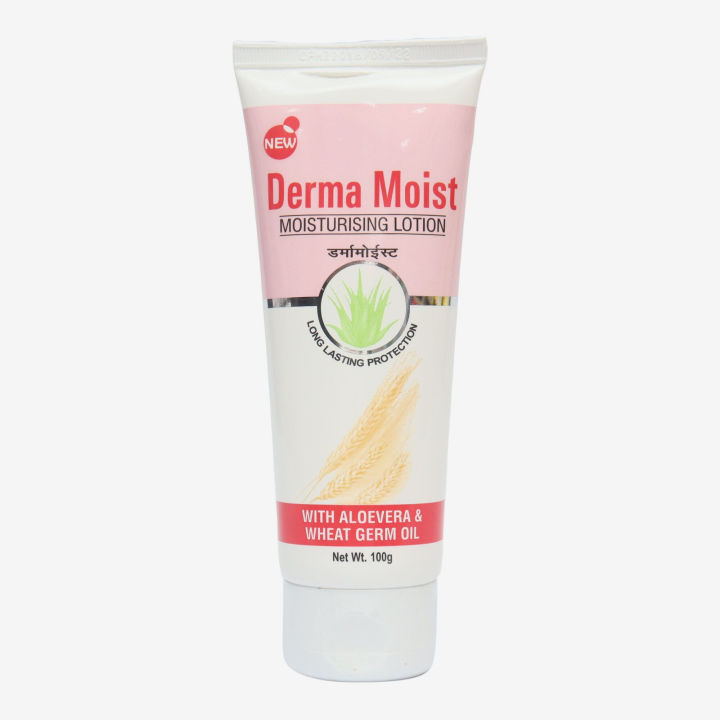 Derma Moist Moisturising Lotion, Enriched With Aloe-Vera And Wheat Germ Oil, 100Gm