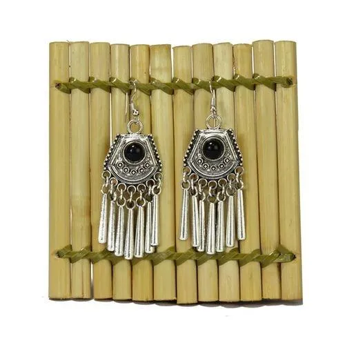 Silver%20Stoned%20Tassel%20Designed%20Earrings%20For%20Women%20-%20Image%203