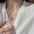 Yuanyan GUFTM New Creative Mood Necklace Color Change Emotion Feeling Temperature Control Heart Pendant Metal Chain Jewelry for Girl. 