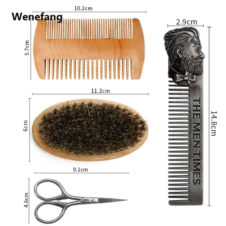 Wenefang%20Beard%20Brush%20Set%20Double-sided%20Styling%20Comb%20Scissor%20Repair%20Modeling%20Profesional%20Cleaning%20Care%20Kit%20for%20Men%20Wood%20Beard%20Kit%20with%20Bag%20-%20Image%205