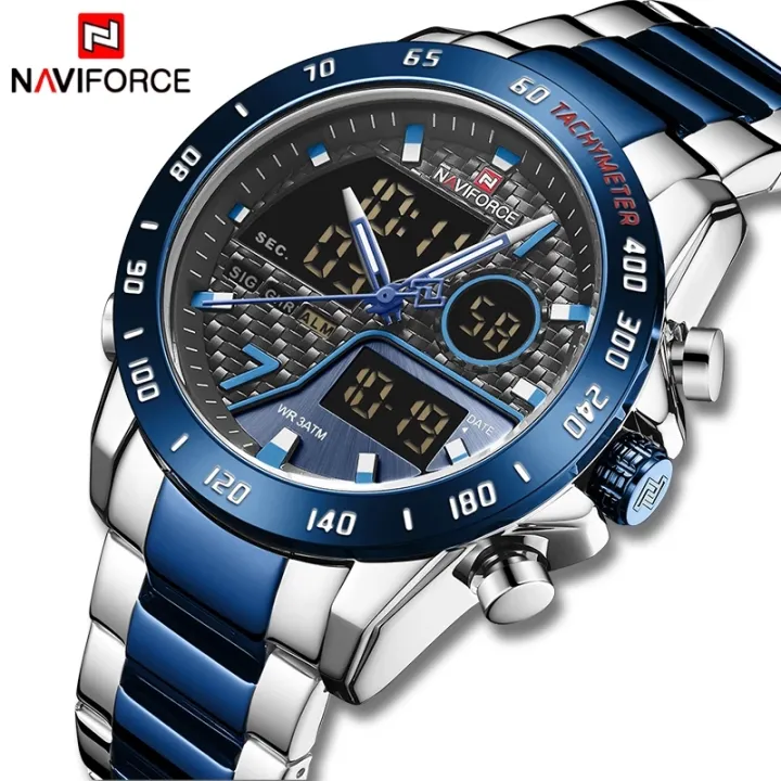 NAVIFORCE%20%20Nf9171%20Double%20Time%20Digital%20Analog%20Stainless%20Steel%20Waterproof%20Military%20Watch%20-%20Image%204