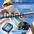 Portable Waist Hanging Neck Rechargeable Fan with Power Bank Digital Display for Sports Courier Outdoor Working. 