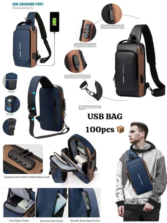 Multifunction%20PU%20Chest%20Bag%20One%20Side%20Bag%20With%20USB%20Charging%20Port%20and%20Password%20Lock%20for%20"'%20Unisex%20I%20Fashion%20Unisex%20Bag%20-%20Image%202