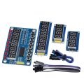 TZT TM1637 4 Bits / TM1638 / 74HC595 8 bit Digital LED Display Module 7 Segment 0.36Inch Clock RED Anode Tube Four Serial Driver. 