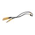 3.5mm Audio Cable Male to 2 Female Aux Cable Stereo  jack Splitter Cable Adapter. 