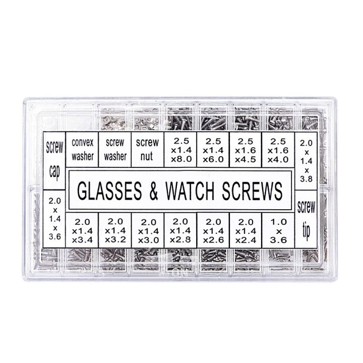 ZOROOM%201000Pcs%20Stainless%20Steel%20Eyeglasses%20Watch%20Repair%20Screw%20Replacement%20Kit%20Set%20Tiny%20Screws%20Nut%20Assortment%20Repair%20Tool%20Kit%20Set%20-%20Image%205
