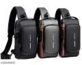 Multifunction PU Chest Bag One Side Bag With USB Charging Port and Password Lock for "' Unisex I Fashion Unisex Bag. 