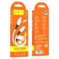 Hoco X82 Silicone Anti Bending 3A 1M Type C PD to Lightning Cable For iP X, 11, 12, 13, 14, Pro and Max Series 20 Watt Charger. 