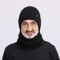Oufeiton Mid-aged Winter Hat Wo Winter Beanie 's Winter Knit Hat with Ear Protection Warm Stylish Headwear for Outdoor for Dad. 