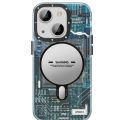 PMH Tech Youngkit Futuristic Magsafe Case For iPhone 14 Plus Circuit Design Protective Cover. 
