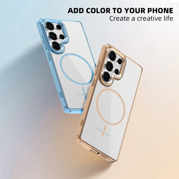 NEW%20HODON%20Luxury%20Clear%20Magnetic%20Phone%20Cases%20For%20Samsung%20Galaxy%20S25%20S24%20S23%20S22%20Plus%20Ultra%20A15%20A55%20A35%20A16%20A26%20A36%20For%20Magsafe%20Case%20Transparent%20Wireless%20Charging%20Hard%20Cover%20-%20Image%207
