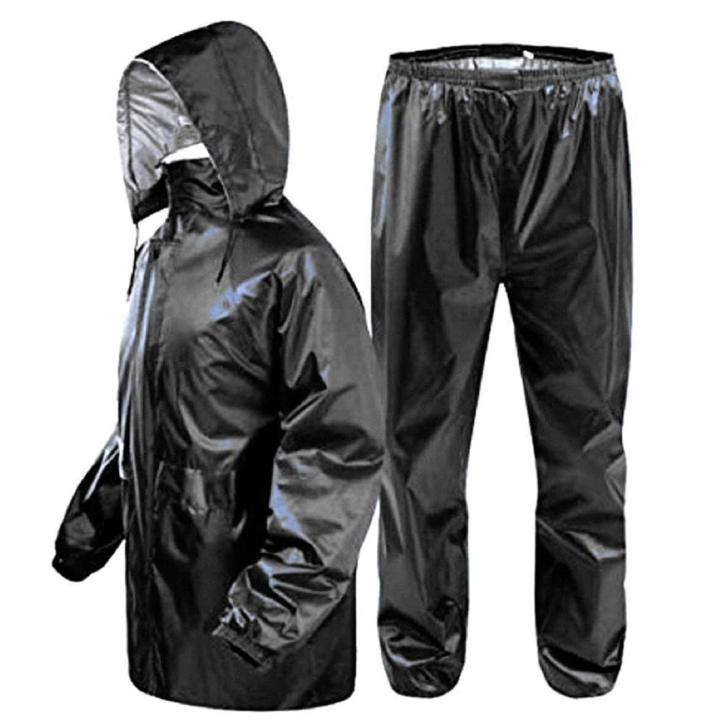 Men s Bike Scooter Water Proof Solid Raincoat with Bag Daraz .np