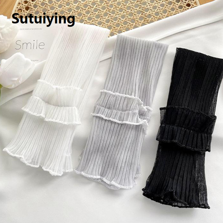 Sutuiying%20Lace%20Sun%20Protection%20Sleeves%20Summer%20Outdoor%20Driving%20And%20Cycling%20Anti-ultraviolet%20Arm%20Sleeves%20Ice%20Silk%20Ice%20Sleeves%20Bayline%20-%20Image%204