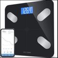 Bluetooth Weighing Scale Human Body Weight Machine Digital (Tempered) with Battery & Temperature Indicator. 