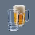 Transparent Plain Glass Beer Mug 335ML - Set Of 6. 