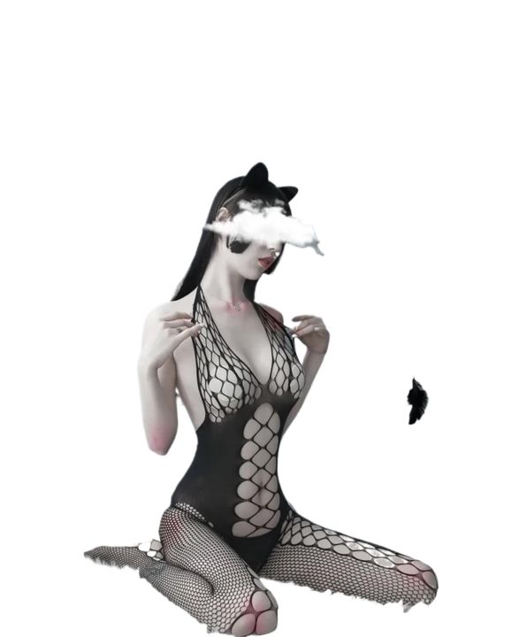 Women%20Lingerie%20Lace%20Stockings%20Seamless%20Fishnet%20Chemise%20Nightwear%20Mesh%20Hole%20Bodysuits%20Floral%20Fishnet%20Bodystockings%20-%20Image%203