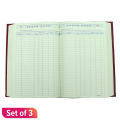 Maroon Binded Stock Book (No. 10) Set of 3. 