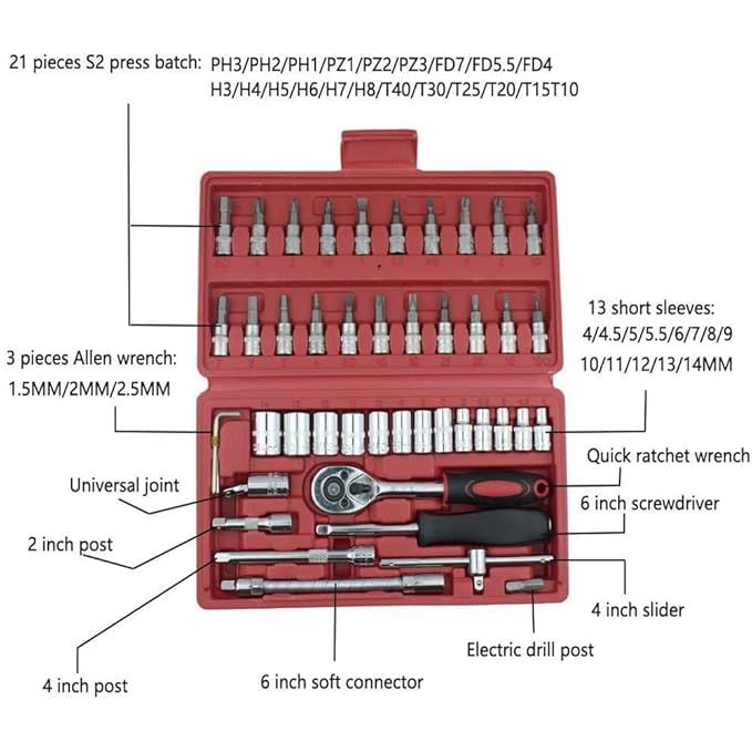 Dan%20Iron%20Tool%2046%20Piece%201/4%20Inch%20Socket/Screwdriver%20Set%20-%20Image%202
