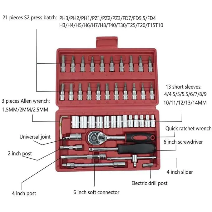Dan%20Iron%20Tool%2046%20Piece%201/4%20Inch%20Socket/Screwdriver%20Set%20-%20Image%202