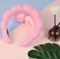 Cloud Hairband Soft Sponge Hairband in Multicolor For Women | Make Up | Wash Face | Hair Band Hair Accessories - Pink. 