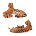Gift Early Education Teaching Toy Lifelike Tiger Models Wild Animal Figurines Tigress With Cub Simulation Wildlife. 