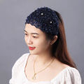 Pearl Lace Embroidered Hairband Hollow Thin Wide Brim Lace Hair Headband. 