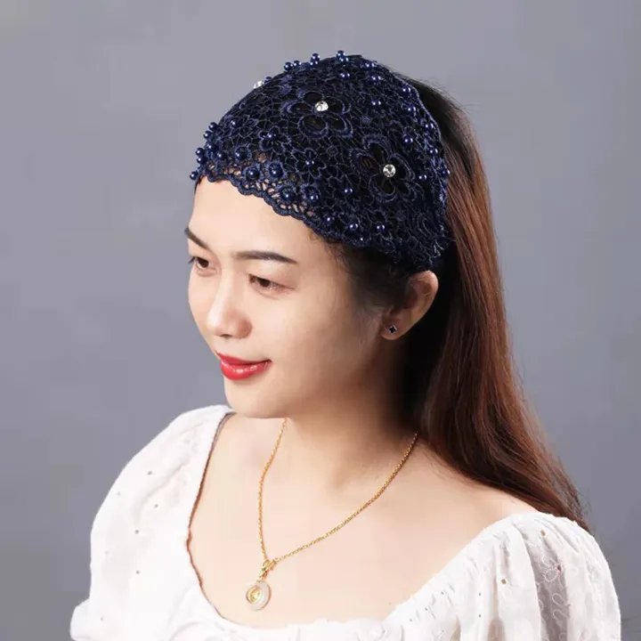 Pearl%20Lace%20Embroidered%20Hairband%20Hollow%20Thin%20Wide%20Brim%20Lace%20Hair%20Headband%20-%20Image%202