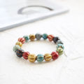 【New Arrivals】Summer Cool Feeling Ceramic Bracelet Bracelet Plate Beads Men's and Women's Watermelon Beads Literary Fan Small Fresh Style Pastoral Style Best Friend. 