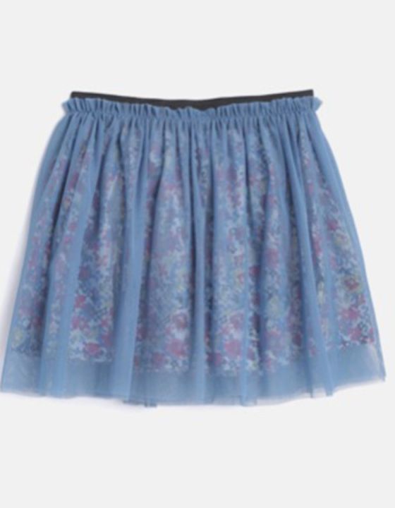 Luyk Navy Net Skirt for Girls (Size 7 to 14 Years)