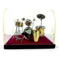 Miniature Jazz Drum Kit Model Mini Drum Cymbal Musical Instrument Model Miniature Drum Kit. 