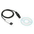 USB to DMX Interface Adapter DMX512 Computer Stage Lighting Controller Dimmer USB LED Dmx512 Interface with CD. 