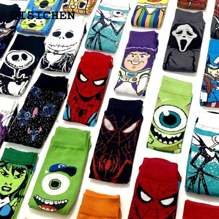 DISICHEN%20Original%201%20Pair%20New%20Anime%20Marvel%20Men%20Socks%20Long%20Sock%20Knee-High%20Couples%20cosplay%20Sock%20Personality%20Hip%20Hop%20Harajuku%20Funny%20Sock%20for%20Women%20-%20Image%203